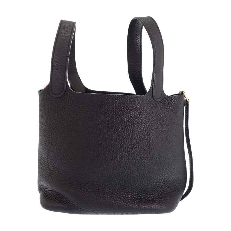 エルメス HERMES ピコタンロック PM ハンドバッグ トリヨンクレマンス ブラック ゴールド金具 レディース【中古】【ABランク】