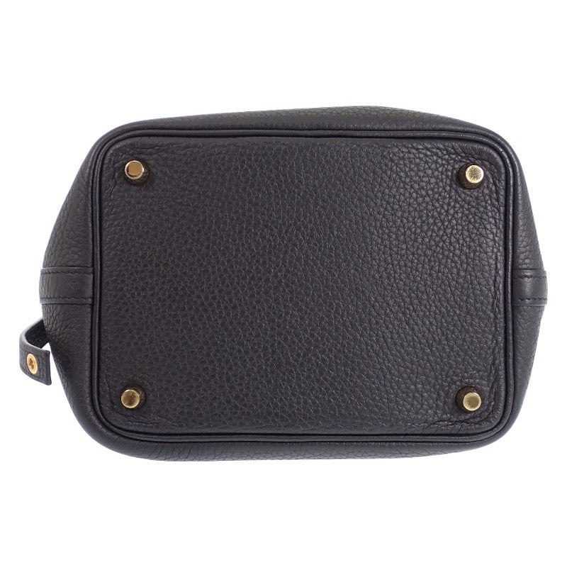 愛馬仕 HERMES Picotin Lock PM 手提包 Taurillon Clemence 黑色 金色五金 女士【中古】【AB級成色】