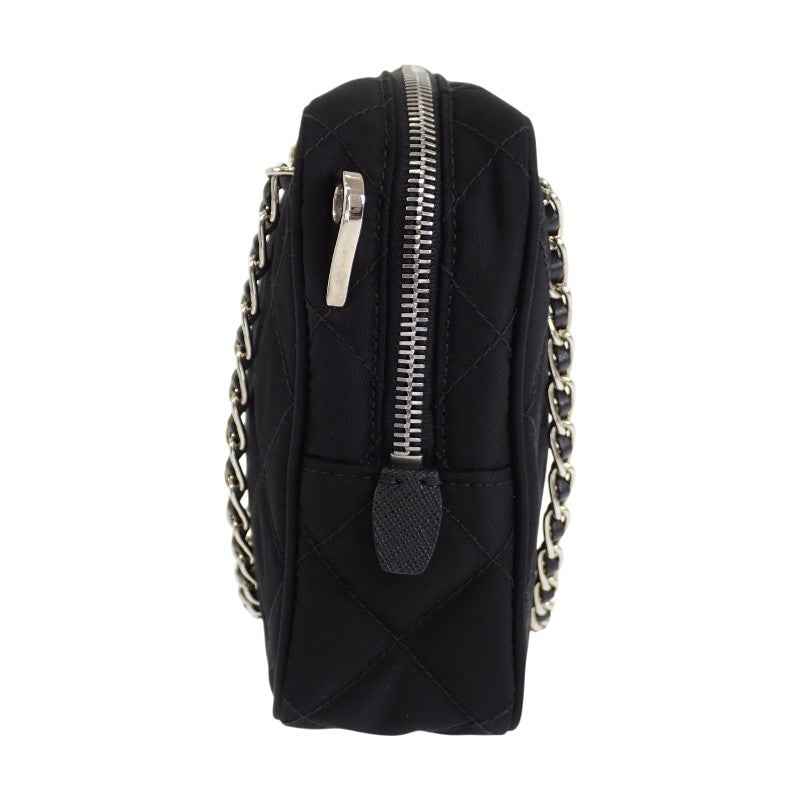 プラダ PRADA キルティングバッグ アウトレット 1BH910 2WAYバッグ ナイロン ブラック シルバー金具 レディース【中古】【ABランク】
