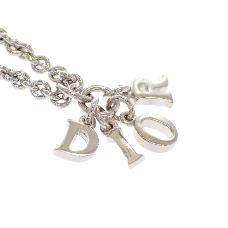 クリスチャンディオール Christian Dior ロゴ ペンダント ネックレス メタル シルバー レディース【中古】【ABランク】