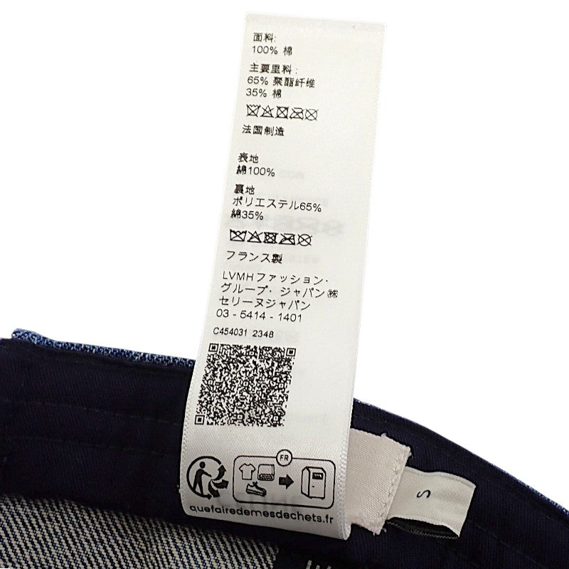 CELINE 凱旋門標誌 棒球帽 Union Wash 牛仔布 S 2AUT6930F.07DU 鴨舌帽 棉 藍色 女款 男款【中古】【A級】