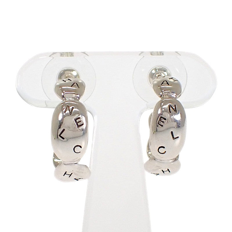 シャネル CHANEL ロゴ フープ ピアス シルバー925 レディース【中古】【Aランク】