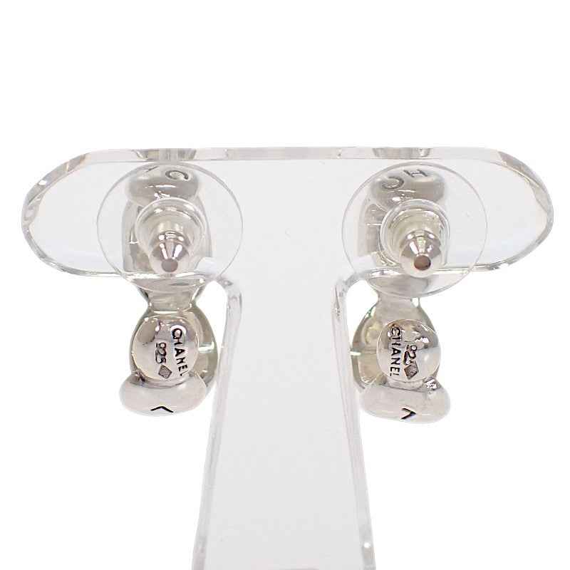 シャネル CHANEL ロゴ フープ ピアス シルバー925 レディース【中古】【Aランク】