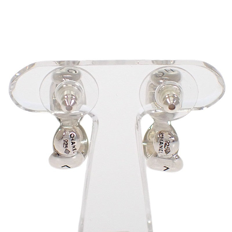 シャネル CHANEL ロゴ フープ ピアス シルバー925 レディース【中古】【Aランク】