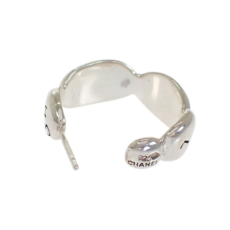シャネル CHANEL ロゴ フープ ピアス シルバー925 レディース【中古】【Aランク】