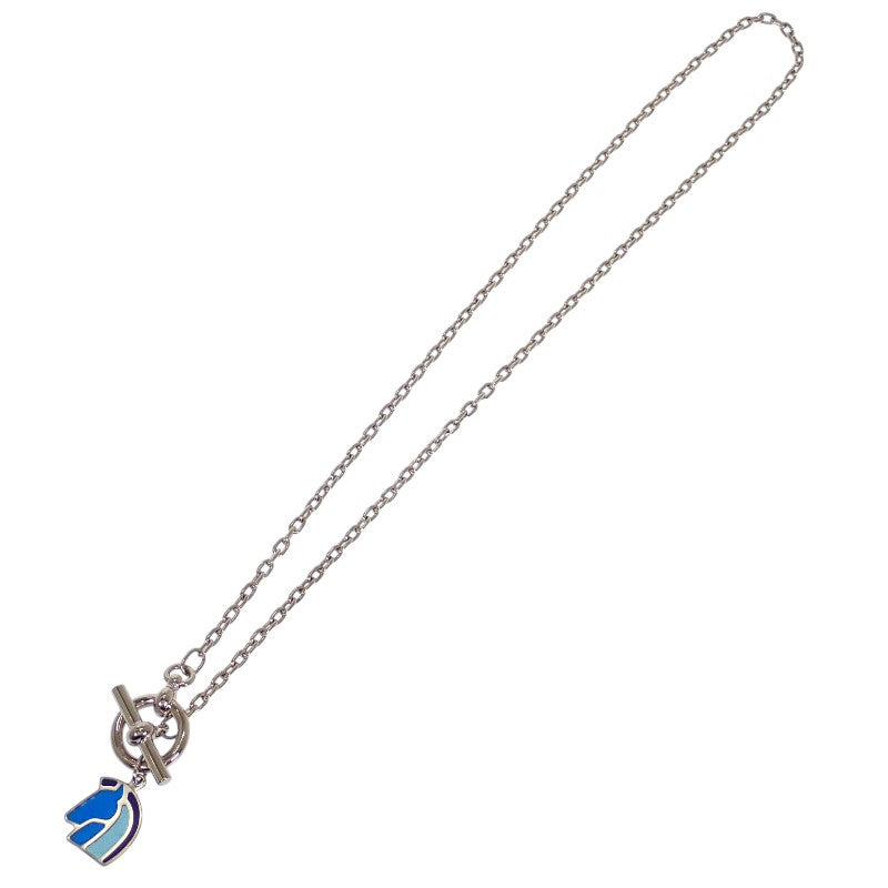 エルメス HERMES ヘリオスシュバル 950003FP ネックレス メタル シルバー ブルー レディース【中古】【Aランク】