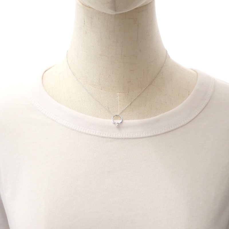 タサキ TASAKI リングモチーフ ネックレス K18ホワイトゴールド レディース【中古】【Aランク】