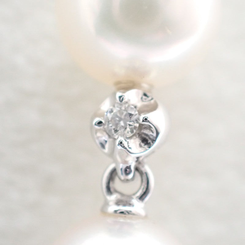タサキ TASAKI アコヤパール 3連 ネックレス K18ホワイトゴールド アコヤ真珠 ダイヤモンド レディース【中古】【Aランク】