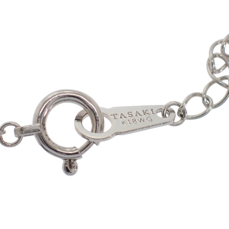 タサキ TASAKI アコヤパール 3連 ネックレス K18ホワイトゴールド アコヤ真珠 ダイヤモンド レディース【中古】【Aランク】