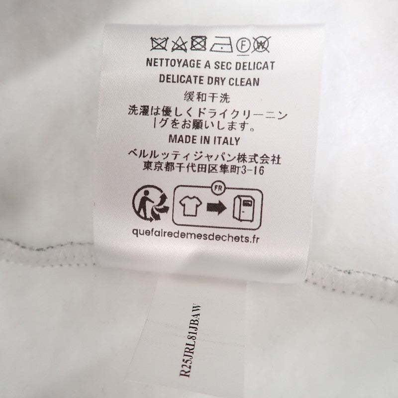 ベルルッティ Berluti レザースクリットクルーネック M R25JRL81-002 スウェット コットン 羊革 グレー ブラウン メンズ【中古】【Aランク】