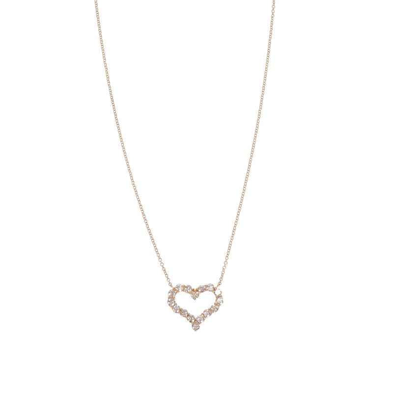ティファニー TIFFANY&Co. センチメンタルハート ネックレス K18イエローゴールド ダイヤモンド ゴールド レディース【中古】【Aランク】