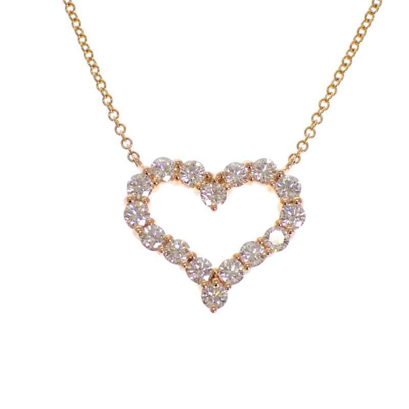 ティファニー TIFFANY&Co. センチメンタルハート ネックレス K18イエローゴールド ダイヤモンド ゴールド レディース【中古】【Aランク】