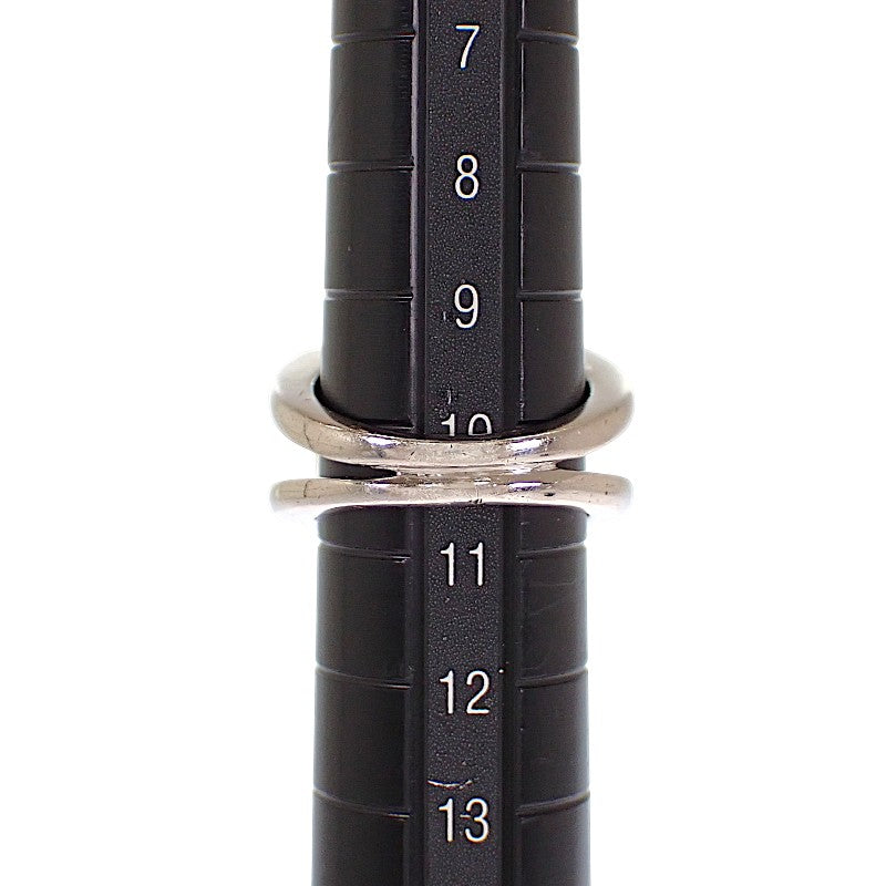愛馬仕 HERMES Corozo Sellier 10號 戒指 金屬 銀色 女士【中古】【AB級】