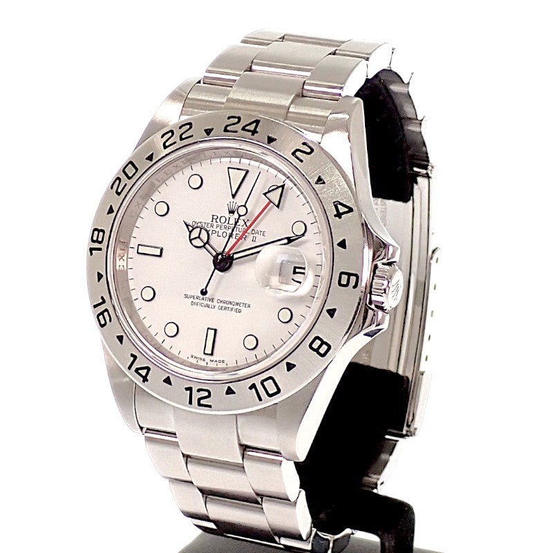 ロレックス ROLEX エクスプローラー 2 16570 腕時計 ステンレススチール ホワイト 自動巻き ホワイト文字盤 メンズ【中古】【Aランク】