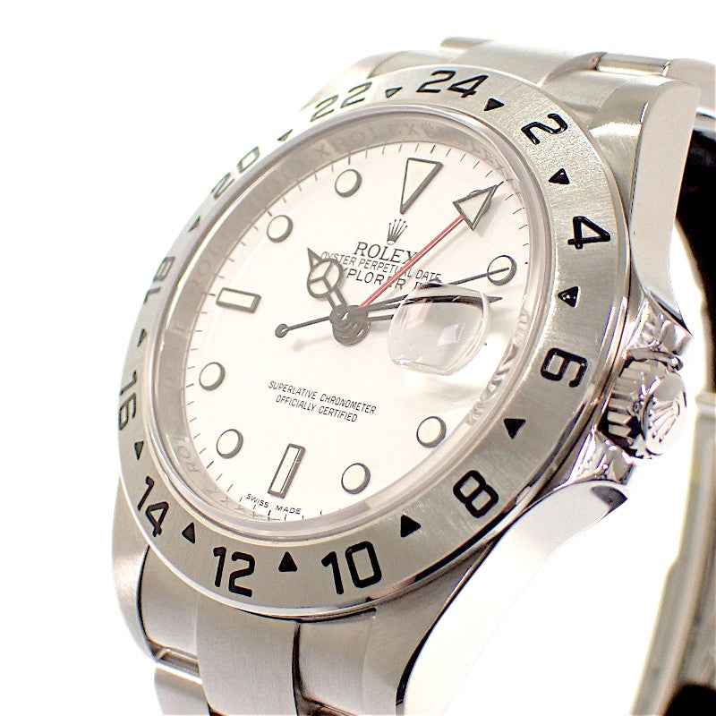 ロレックス ROLEX エクスプローラー 2 16570 腕時計 ステンレススチール ホワイト 自動巻き ホワイト文字盤 メンズ【中古】【Aランク】