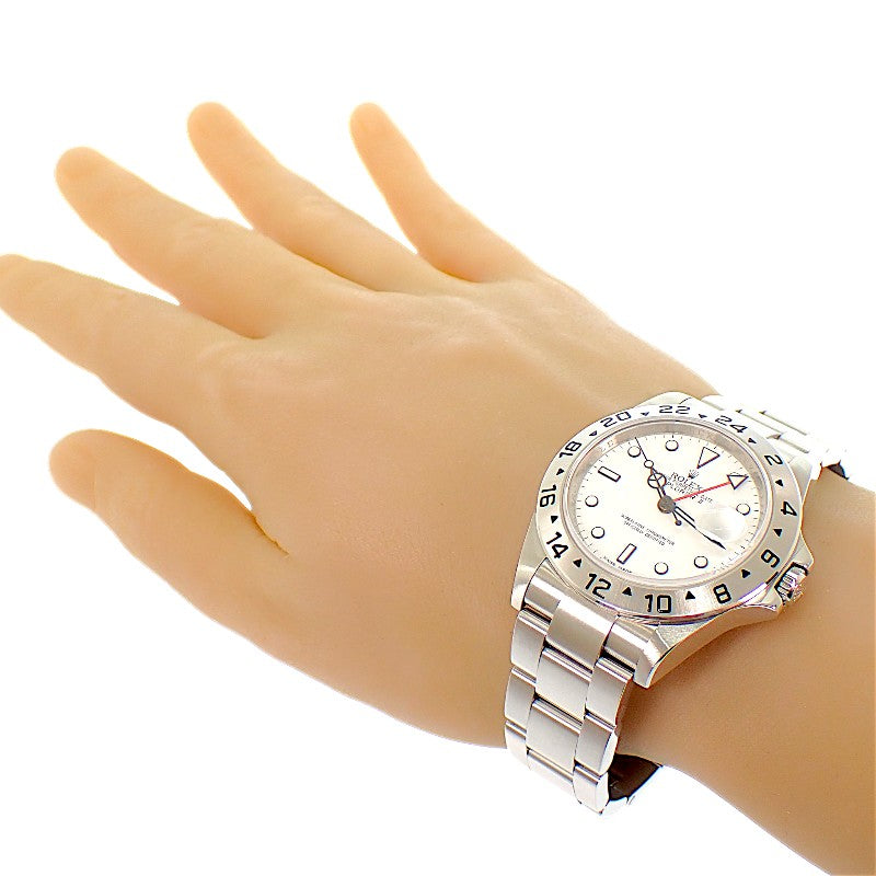 ロレックス ROLEX エクスプローラー 2 16570 腕時計 ステンレススチール ホワイト 自動巻き ホワイト文字盤 メンズ【中古】【Aランク】