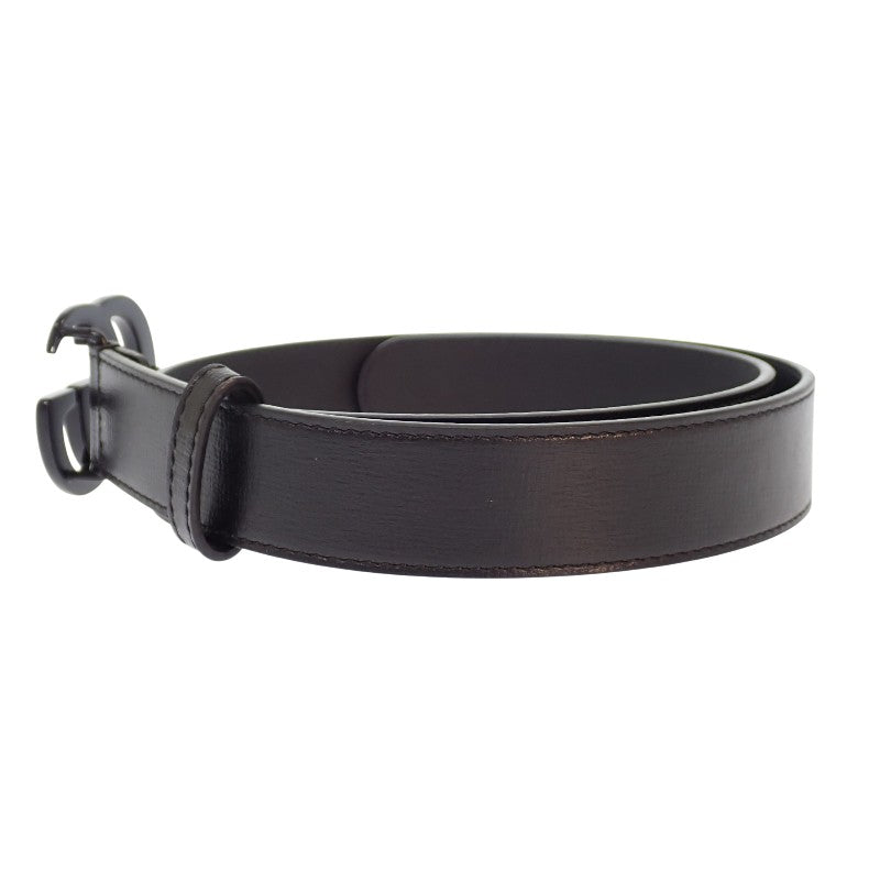 グッチ GUCCI GGマーモント スリム モノクローム 75 414516_18YXV_1000 ベルト レザー ブラック メンズ【中古】【Aランク】