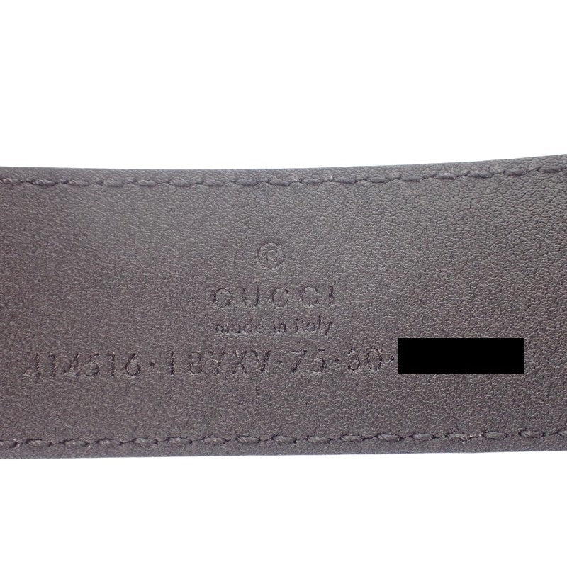 グッチ GUCCI GGマーモント スリム モノクローム 75 414516_18YXV_1000 ベルト レザー ブラック メンズ【中古】【Aランク】