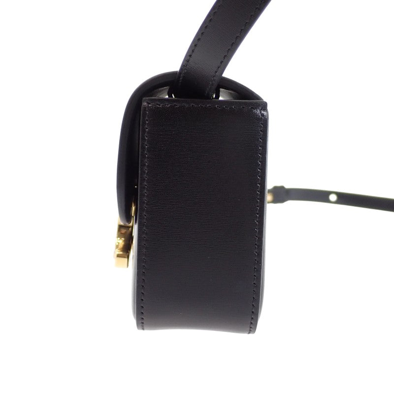 セリーヌ CELINE Mini Claude Shoulder Bag Calf Black Gold Hardware Women's【Used】【A Rank】