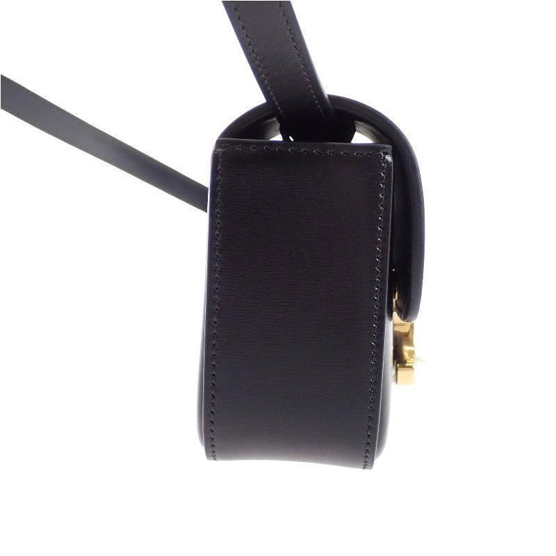 セリーヌ CELINE Mini Claude Shoulder Bag Calf Black Gold Hardware Women's【Used】【A Rank】
