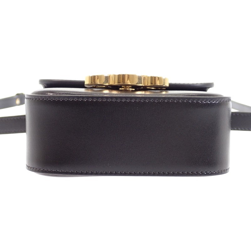 セリーヌ CELINE Mini Claude Shoulder Bag Calf Black Gold Hardware Women's【Used】【A Rank】