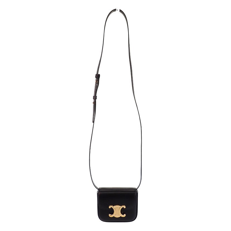 セリーヌ CELINE Mini Claude Shoulder Bag Calf Black Gold Hardware Women's【Used】【A Rank】
