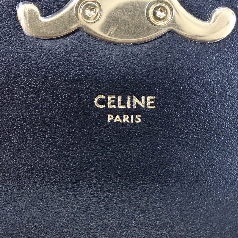 セリーヌ CELINE Mini Claude Shoulder Bag Calf Black Gold Hardware Women's【Used】【A Rank】