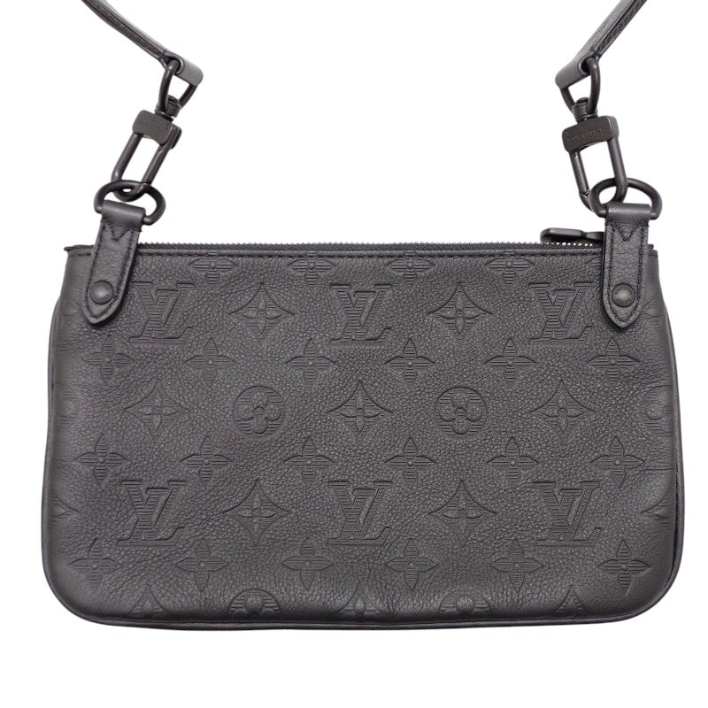 ルイヴィトン LOUIS VUITTON トリオ メッセンジャー M46602 ショルダーバッグ モノグラム・シャドウ ブラック メンズ【中古】【ABランク】
