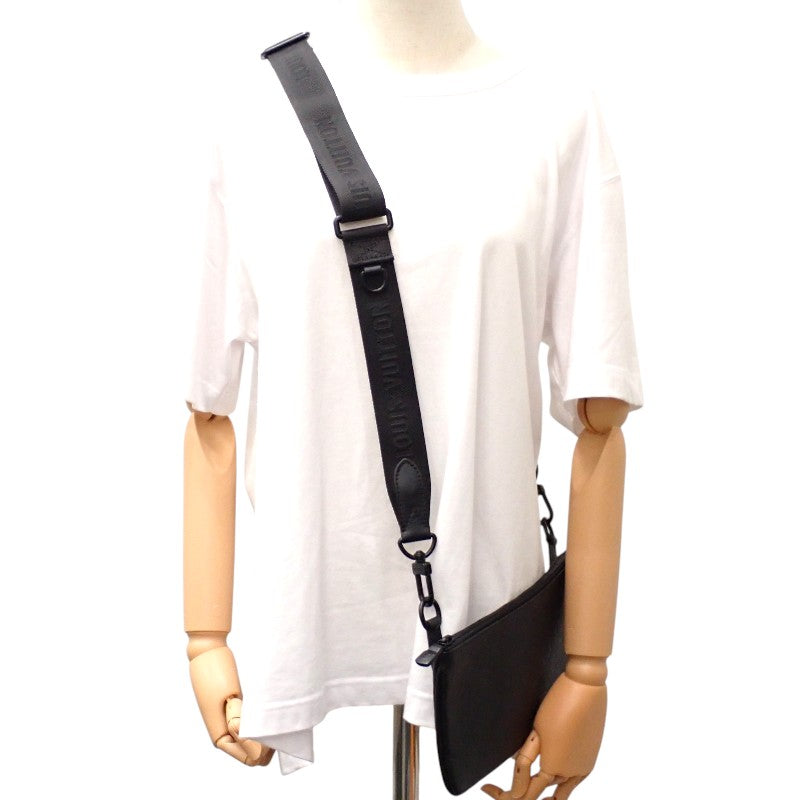 ルイヴィトン LOUIS VUITTON トリオ メッセンジャー M46602 ショルダーバッグ モノグラム・シャドウ ブラック メンズ【中古】【ABランク】