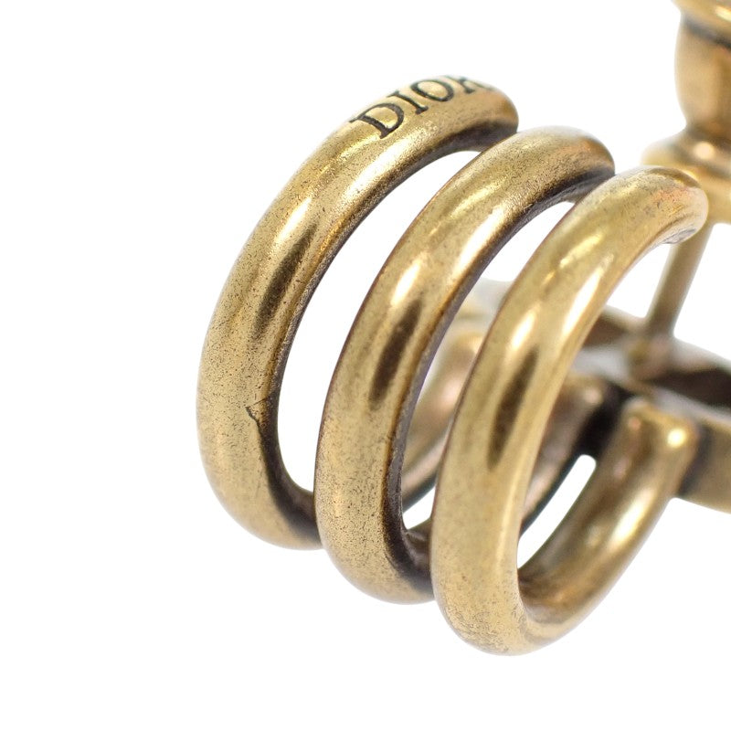 ディオール Dior 30 Montaigne 3連フープ ヴィンテージ風 ピアス メタル アンティークゴールド レディース【中古】【ABランク】