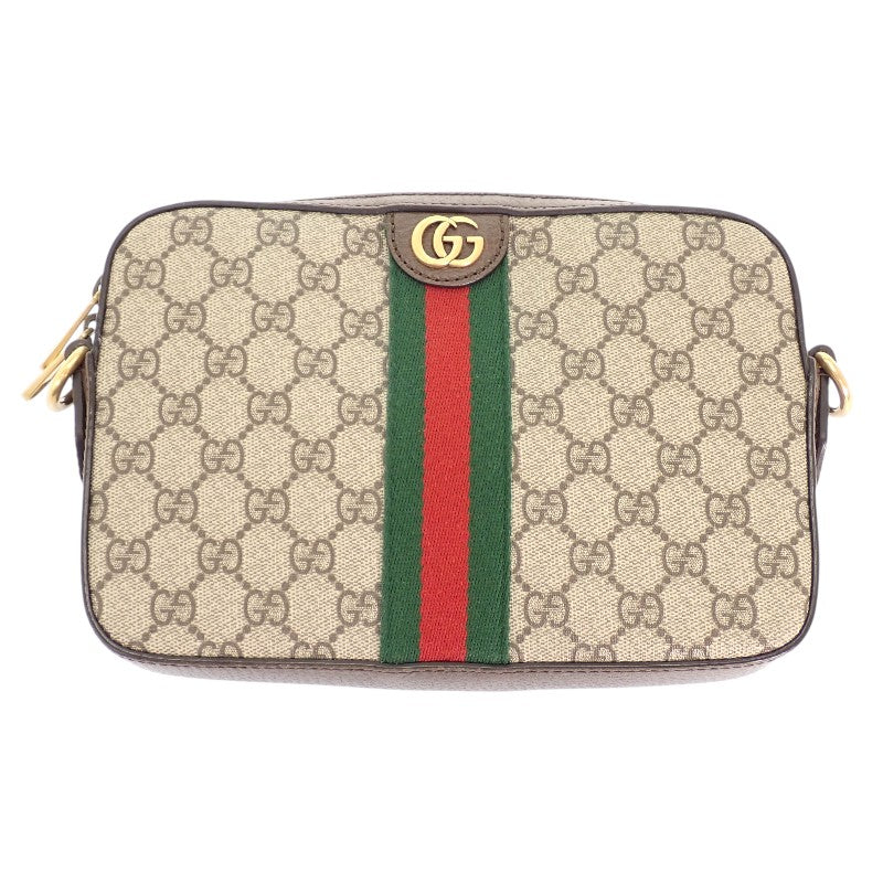 グッチ GUCCI ダブルG オフィディアショルダー 699439 2WAYバッグ クラッチバッグ GGスプリームキャンバス レザー ブラウン レディース メンズ【中古】【ABランク】
