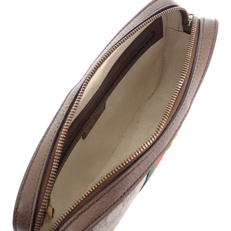 グッチ GUCCI ダブルG オフィディアショルダー 699439 2WAYバッグ クラッチバッグ GGスプリームキャンバス レザー ブラウン レディース メンズ【中古】【ABランク】