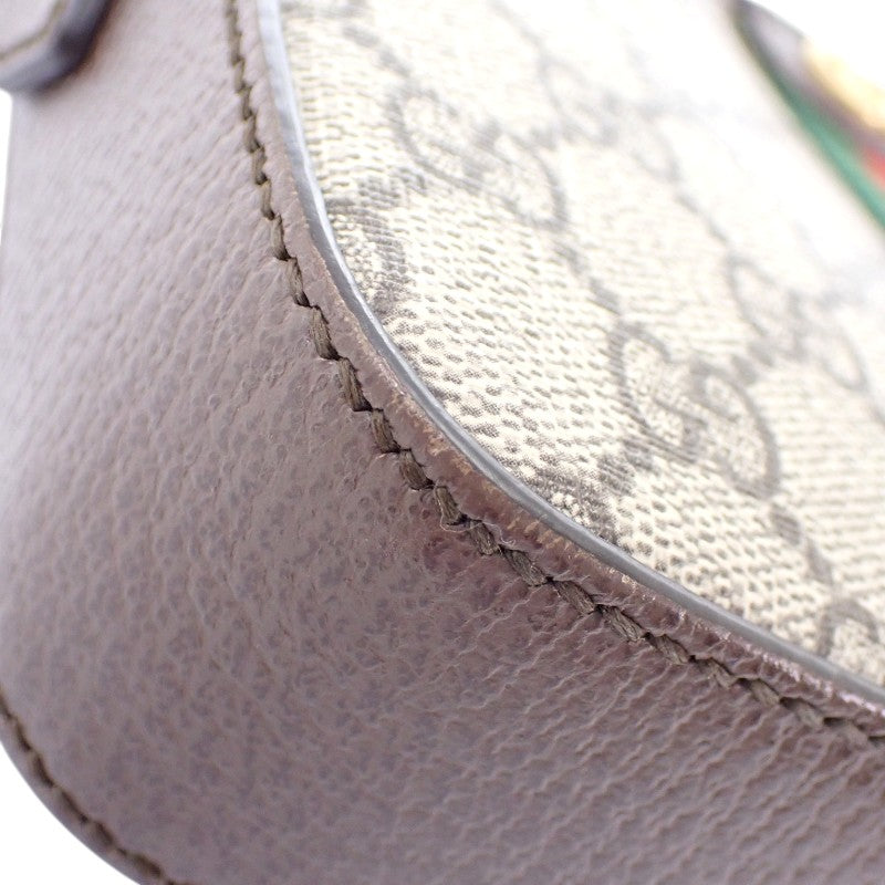 グッチ GUCCI ダブルG オフィディアショルダー 699439 2WAYバッグ クラッチバッグ GGスプリームキャンバス レザー ブラウン レディース メンズ【中古】【ABランク】