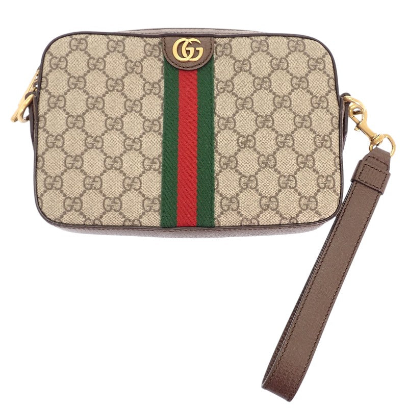 グッチ GUCCI ダブルG オフィディアショルダー 699439 2WAYバッグ クラッチバッグ GGスプリームキャンバス レザー ブラウン レディース メンズ【中古】【ABランク】
