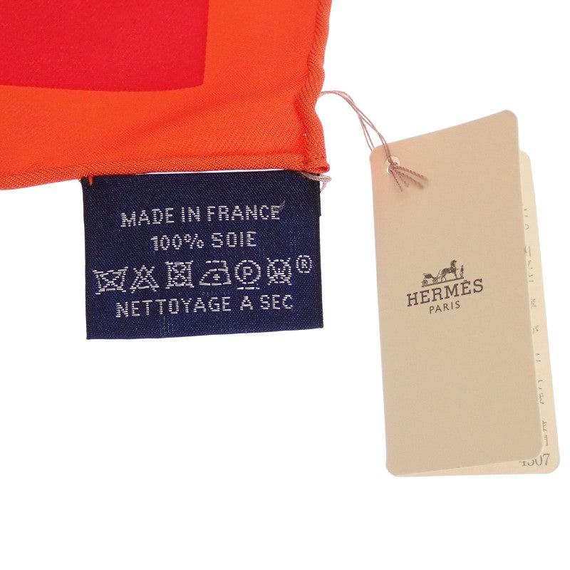 エルメス HERMES カレ90 cheval de fete スカーフ シルク レッド系 マルチカラー レディース【中古】【Aランク】