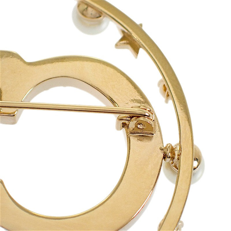 ディオール Dior clair D Lune V0412CDLRS_D301 ブローチ メタル レジンパール ゴールド レディース【中古】【Aランク】