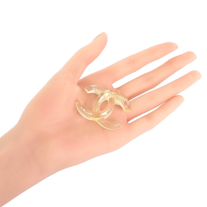 シャネル CHANEL ココマーク ブローチ アクリル クリア レディース【中古】【ABランク】