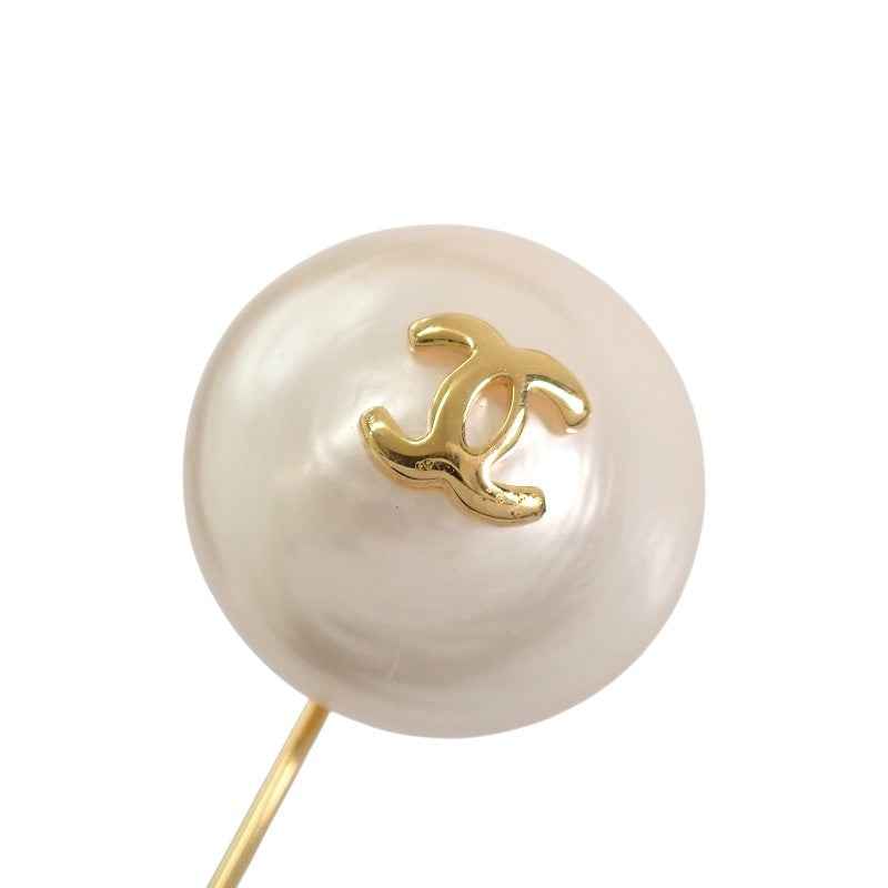 シャネル CHANEL ピンブローチ ブローチ メタル フェイクパール レディース【中古】【ABランク】