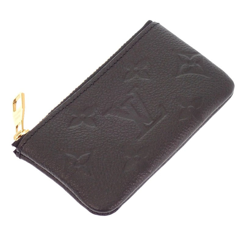 ルイヴィトン LOUIS VUITTON カード&キーケース ポシェット・クレ M28796 キーケース モノグラムアンプラント ブラック ゴールド金具 レディース メンズ【中古】【Sランク】