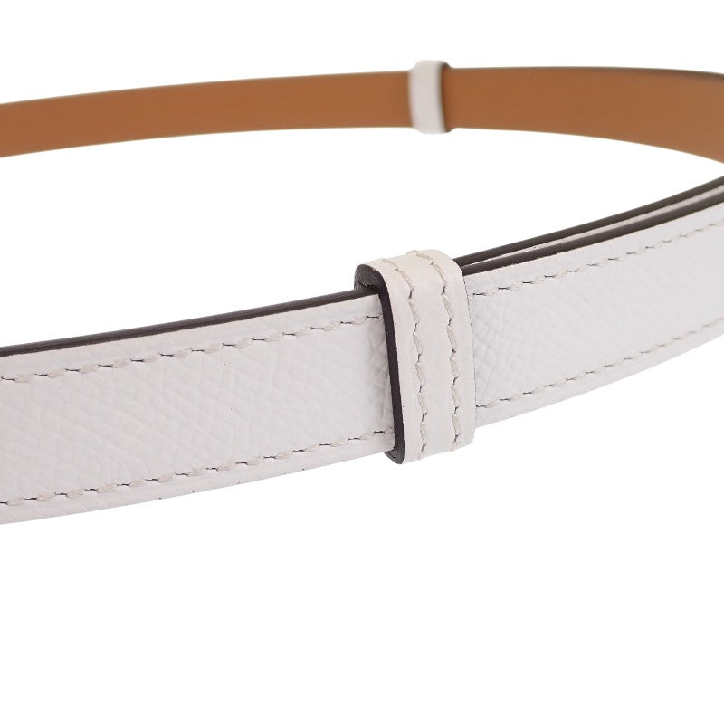 愛馬仕 HERMES Kelly 18 Slim H069853CD01 腰帶 粒面牛皮 白色 55-100cm 女士【中古】【SA級】