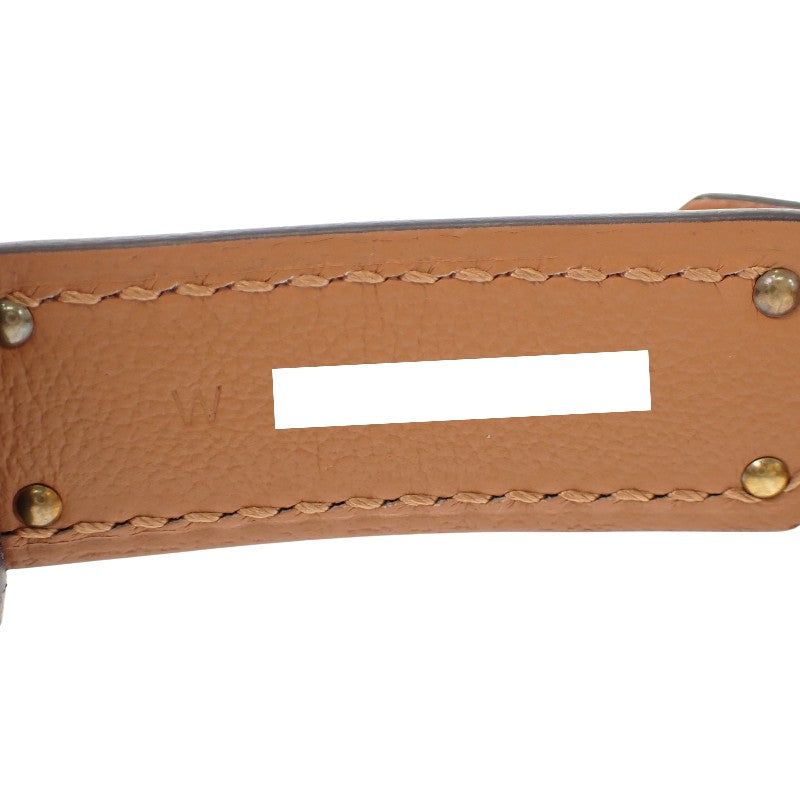 愛馬仕 HERMES Kelly 18 Slim H069853CD01 腰帶 粒面牛皮 白色 55-100cm 女士【中古】【SA級】