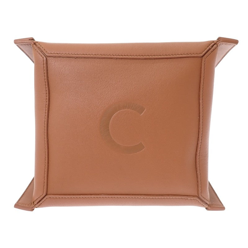 Celine CELINE 小型 Cubo 包 124182T83.GFY5 兩用包 手提包 肩背包 牛皮 棕色 柔和棕色 金色金屬配件 女士【二手】【A級】