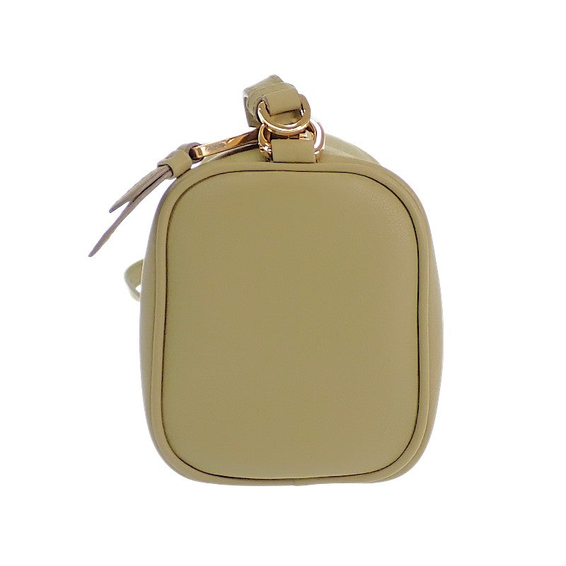プラダ PRADA レザーポーチ 1BC239 ショルダーバッグ ハンドバッグ レザー グリーン カーキ ゴールド金具 レディース【中古】【Aランク】