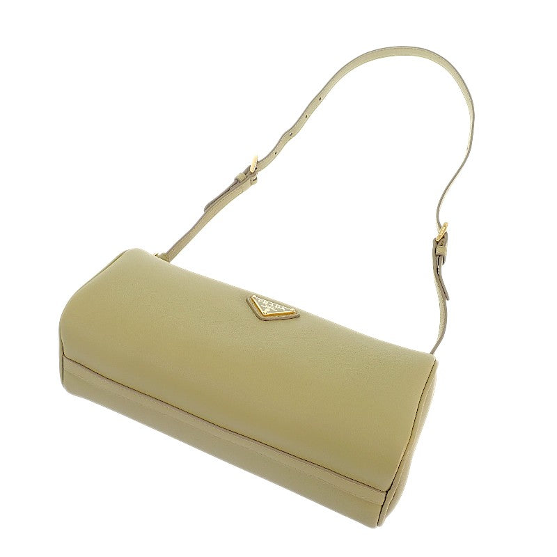プラダ PRADA レザーポーチ 1BC239 ショルダーバッグ ハンドバッグ レザー グリーン カーキ ゴールド金具 レディース【中古】【Aランク】