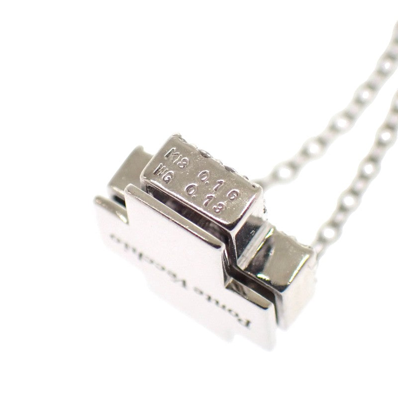 ポンテヴェキオ Ponte Vecchio クロス ネックレス K18ホワイトゴールド ブラックダイヤモンド ダイヤモンド レディース【中古】【Aランク】