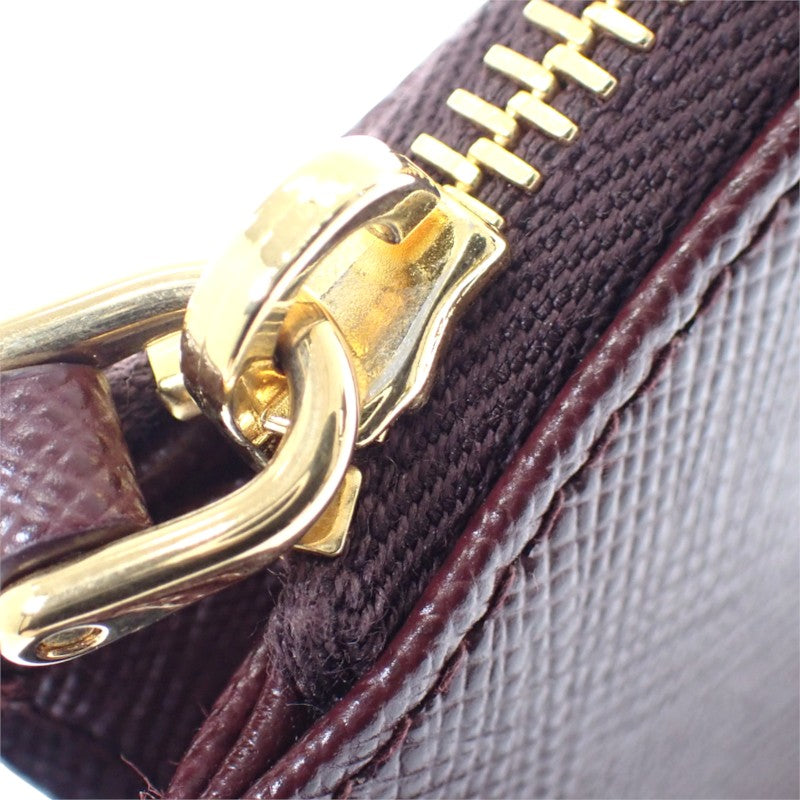 プラダ PRADA トライアングル 1MC086_QHH_F0007 カードケース サフィアーノ ボルドー バーガンディ ゴールド金具 レディース【中古】【Aランク】