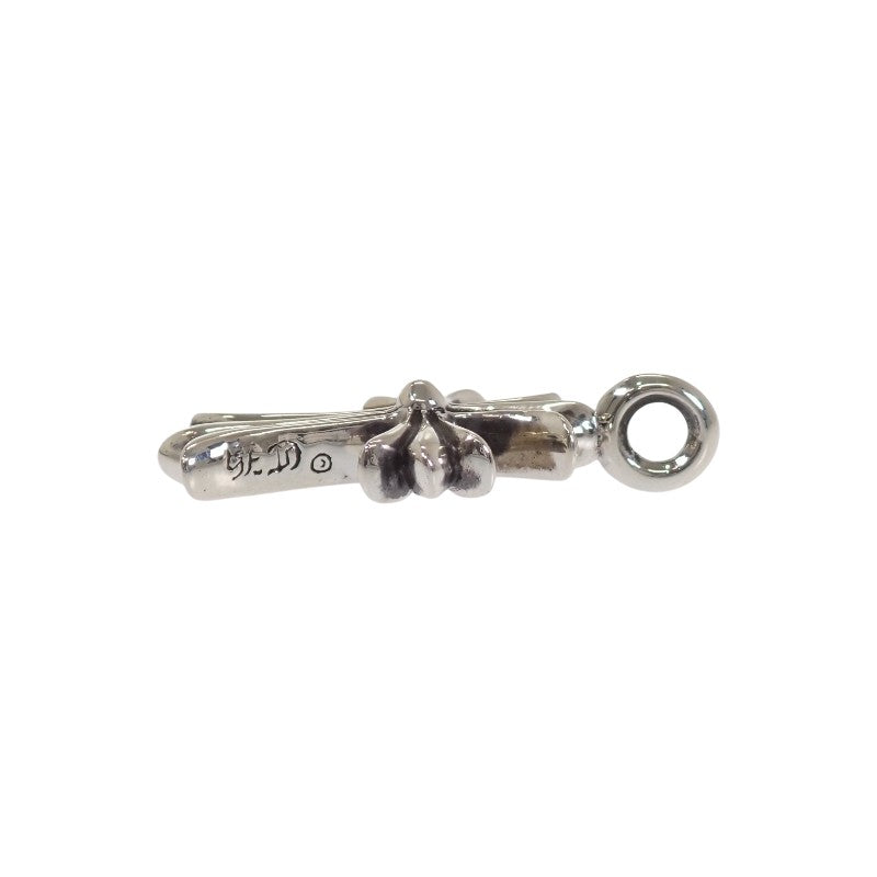 クロムハーツ CHROME HEARTS タイニーCH クロスチャーム 2000 ペンダントトップ シルバー925 ピンクサファイヤ メンズ レディース【中古】【Aランク】