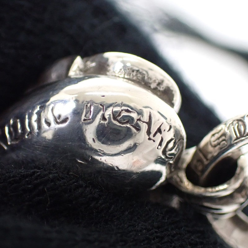 クロムハーツ CHROME HEARTS ハート レザーブレイド ネックレス シルバー925 レザー メンズ【中古】【ABランク】
