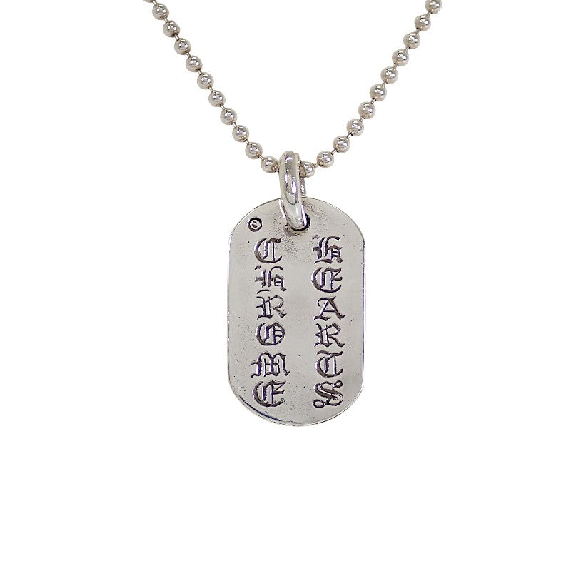 クロムハーツ CHROME HEARTS レイズドスター ドッグタグ ペンダント ネックレス シルバー925 メンズ ユニセックス【中古】【Bランク】