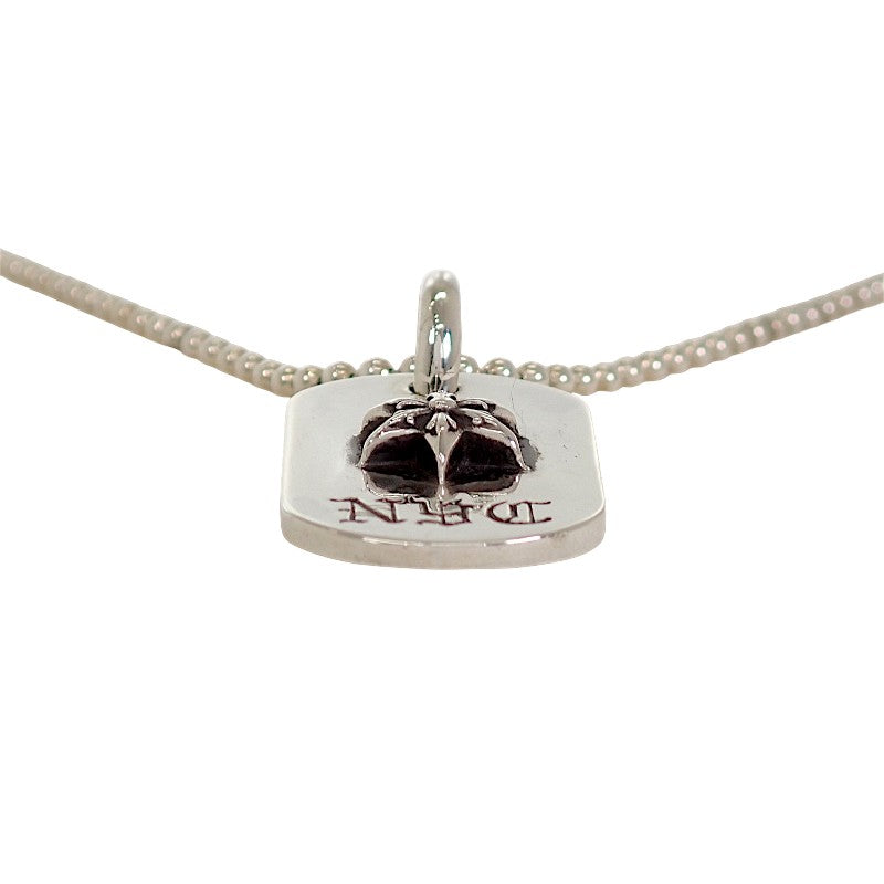 クロムハーツ CHROME HEARTS レイズドスター ドッグタグ ペンダント ネックレス シルバー925 メンズ ユニセックス【中古】【Bランク】